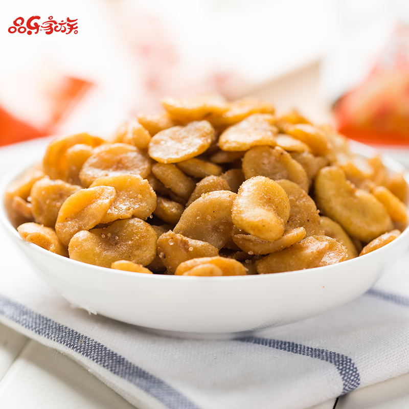 品乐家族蟹黄味蚕豆片375g独立小包坚果炒货兰花豆蚕豆休闲零食品