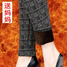 中年高腰保暖裤 中老年妈妈打底裤 长裤 外穿女秋冬装 加绒加厚棉裤