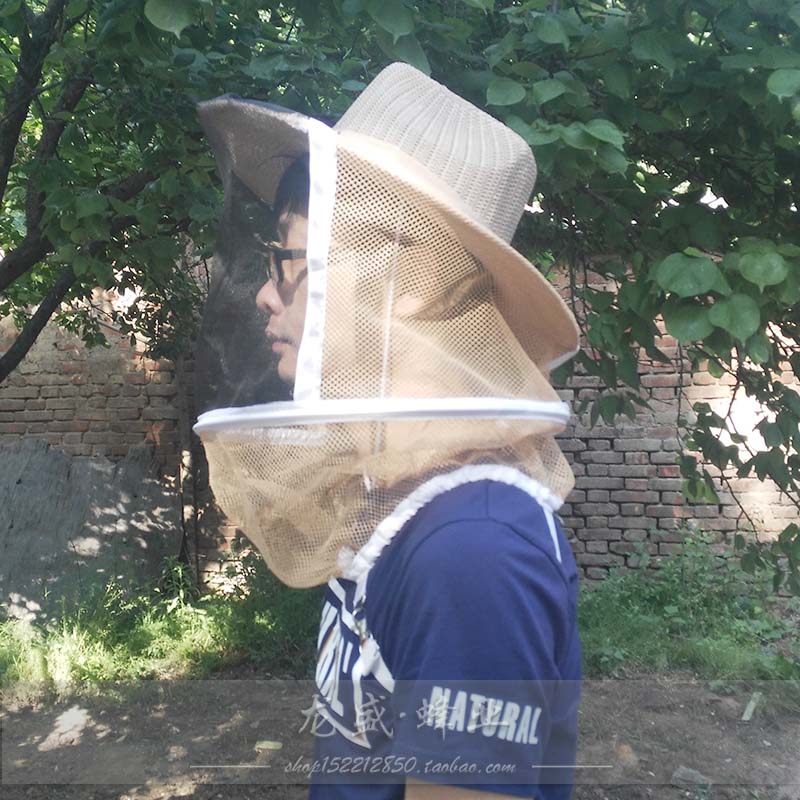 牛仔蜂帽 养蜂专用防护蜜蜂帽子防火面网防蜂