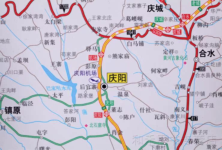 4米x1米 行政区划地名标注 地形地貌 交通铁路高铁国道省道县乡道