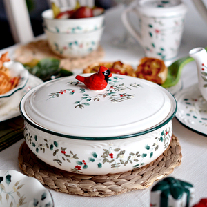 欧式手绘耐热陶瓷汤碗