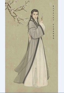 小李 李寻欢 焦恩俊手绘挂画卷轴 壁纸 素描 海报艺术布挂画