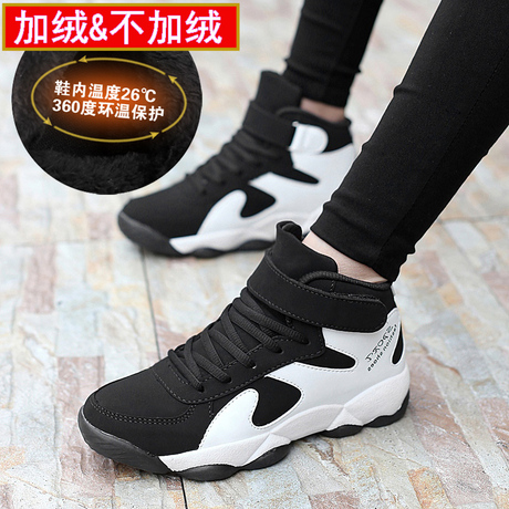 如何搭配秋冬季韩版高帮鞋女运动鞋休闲板鞋内