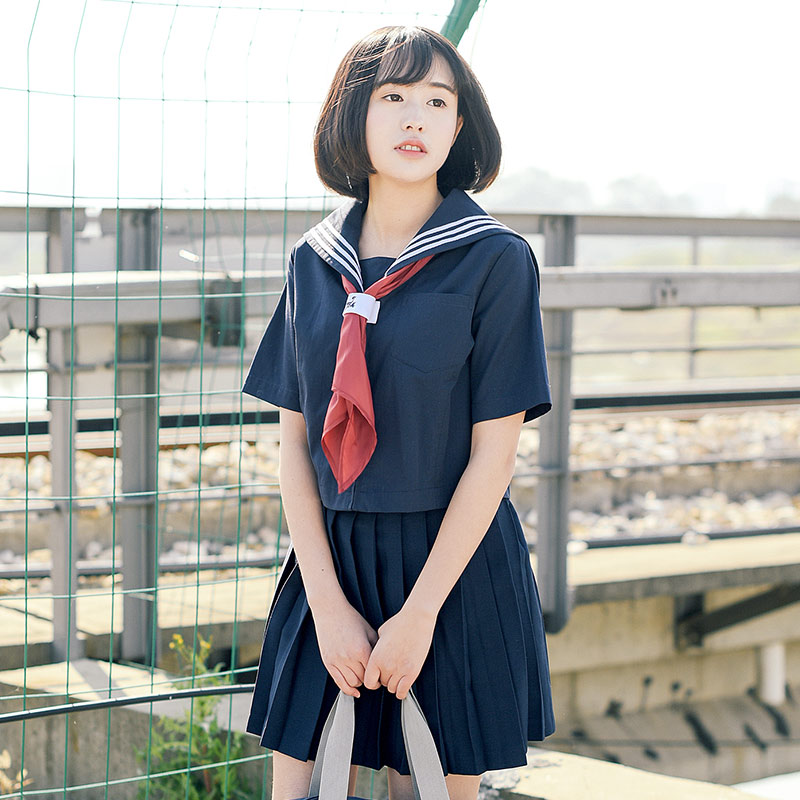 女装水手服套装学院风短袖关东襟学生制服夏季正统日系校服jk制服