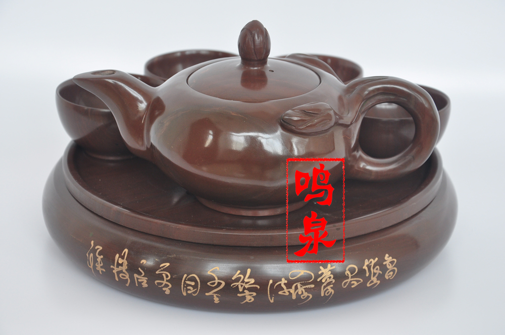 纯天然木鱼石功夫茶具/正品木鱼石茶具/杯子养生出水芙蓉茶具套装