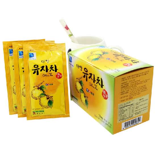 韩国大洋蜂蜜柚子茶整盒（15小包共375克）
