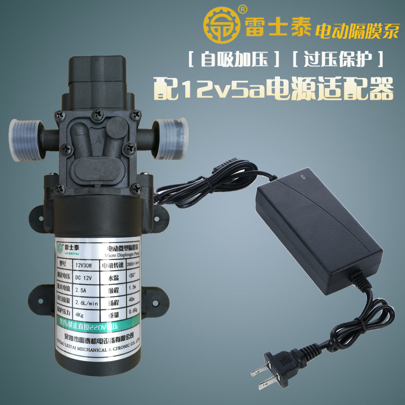 雷士泰电动隔膜泵微型小水泵水泵220v60w自吸式水泵热水器增压泵