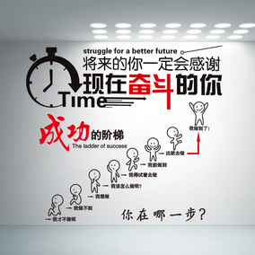励志贴纸办公室自粘企业教室装饰品墙贴壁纸宿舍大学生海报纸贴画