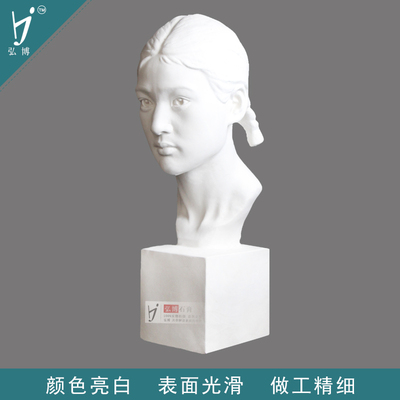 弘博素描石膏像教具女青年35*15cm美术用品 石膏头像