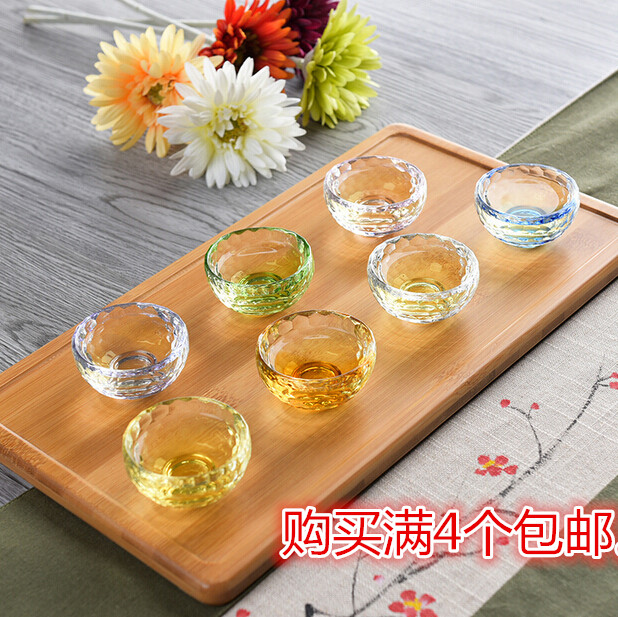 水晶茶具热耐加厚玻璃茶杯 品茗杯小茶杯子 防烫手单杯功夫茶杯