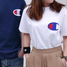 17款KMF复刻 夏日单CP美式休闲tee纯棉百搭短袖刺绣独家男女款