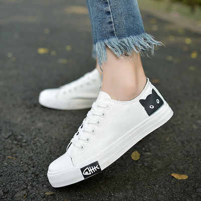 秋冬天休闲运动鞋韩版帆布鞋少女小白鞋平底板