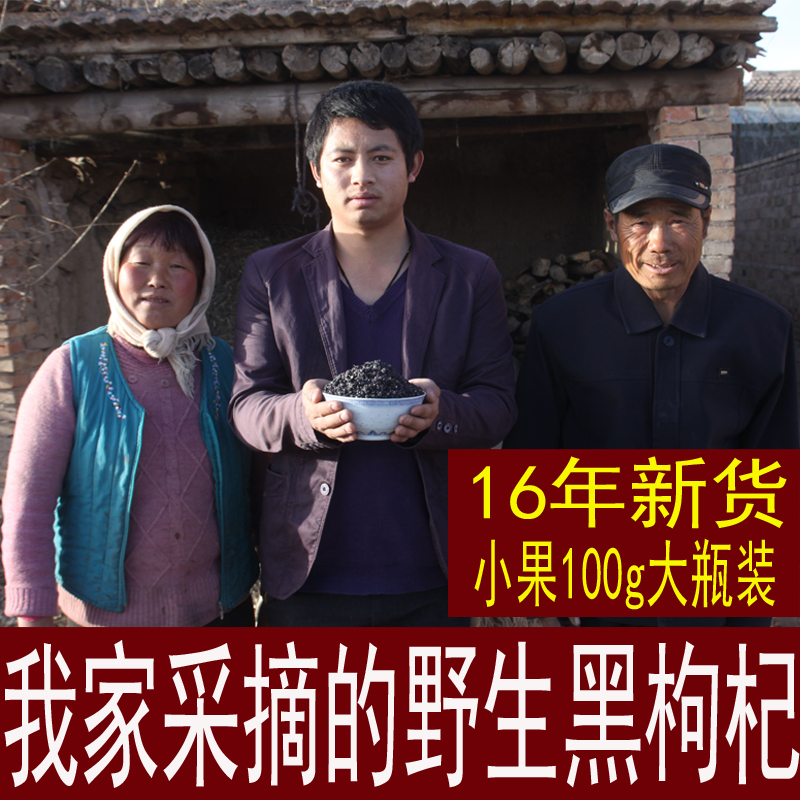 【天天特价】青海柴达木野生黑枸杞正宗黑枸杞子包邮100g