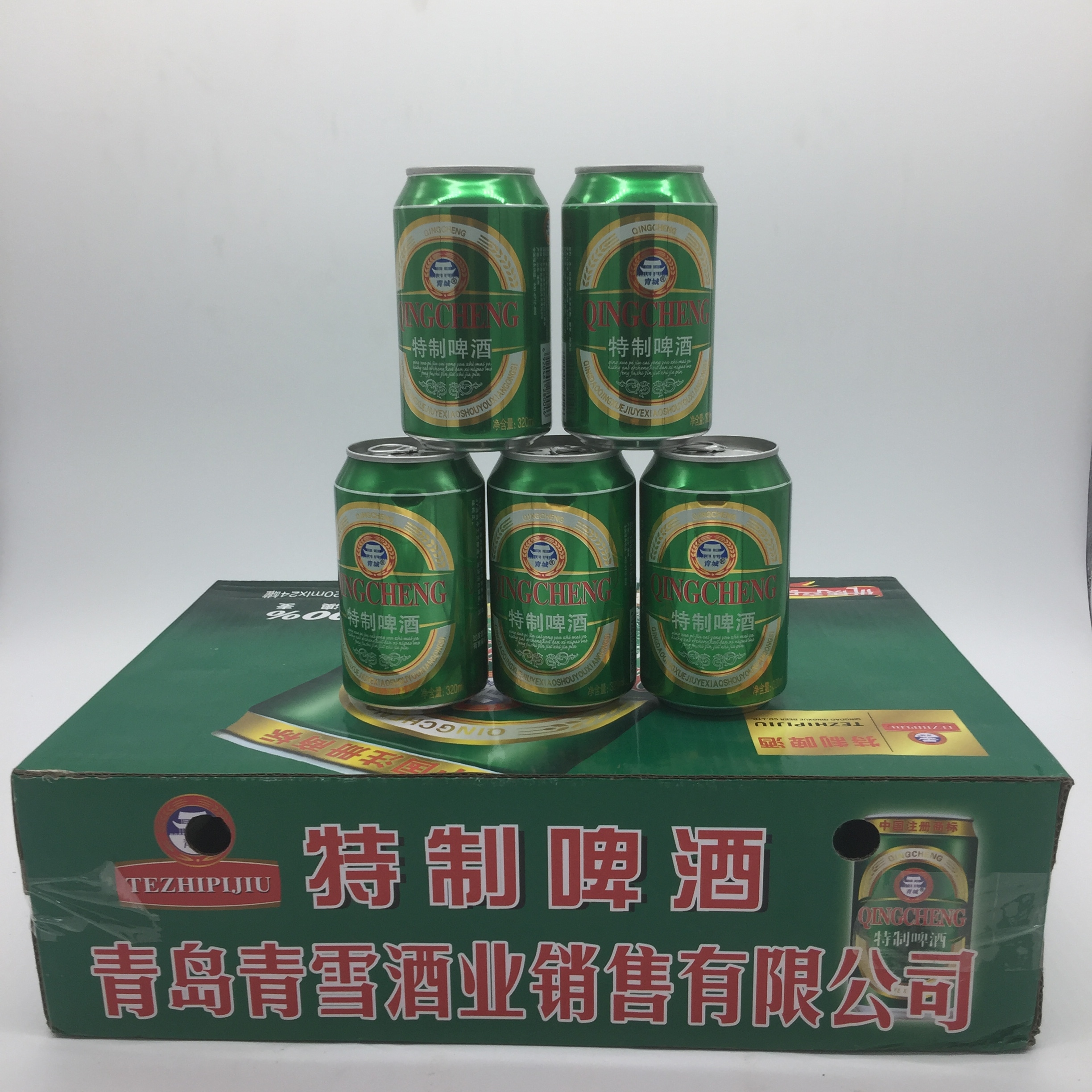 【徽乡韵】青岛青雪特制啤酒8度320ml*24听 整箱易拉罐啤酒