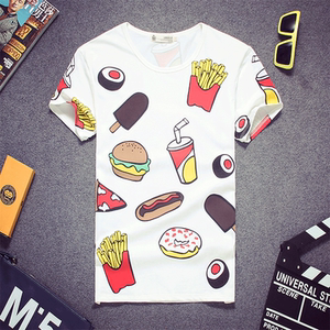 夏季9.9元包邮霸气衣服男士短袖特价t恤男生圆