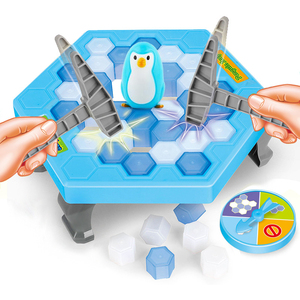 敲打企鹅冰块积木儿童亲子桌面游戏拯救企鹅破