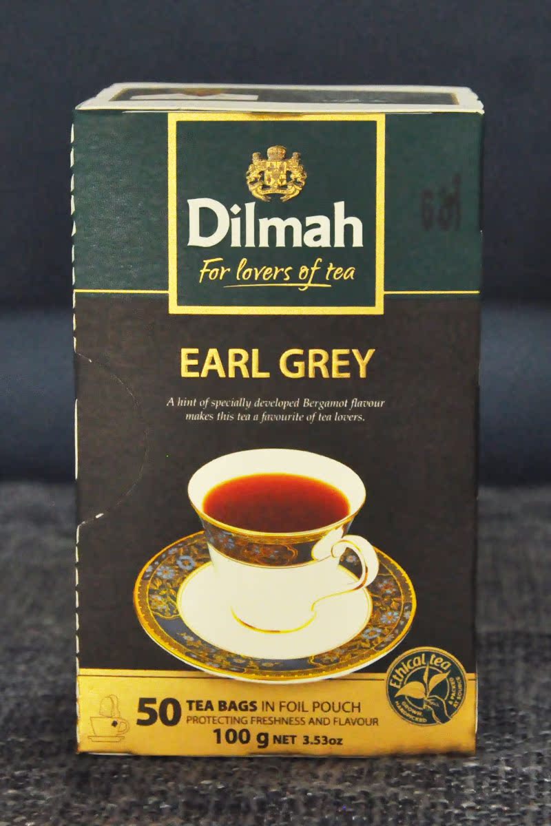 dilmah迪尔玛 伯爵红茶earlgrey50袋泡茶包 进口斯里兰卡锡兰红茶