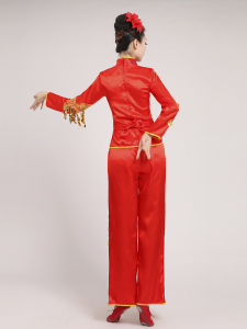 贝荷秧歌服2016新款大码中老年舞蹈演出服装