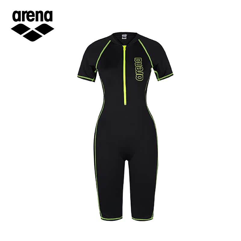 arena阿瑞娜 女士连体平角游泳衣 修身显瘦 保暖训练浮潜潜水服