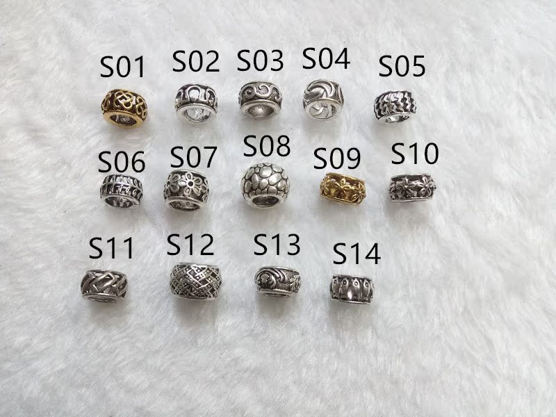 【脏辫饰品】dreadlock 散珠大孔珠孔径8mm超值24枚套装s
