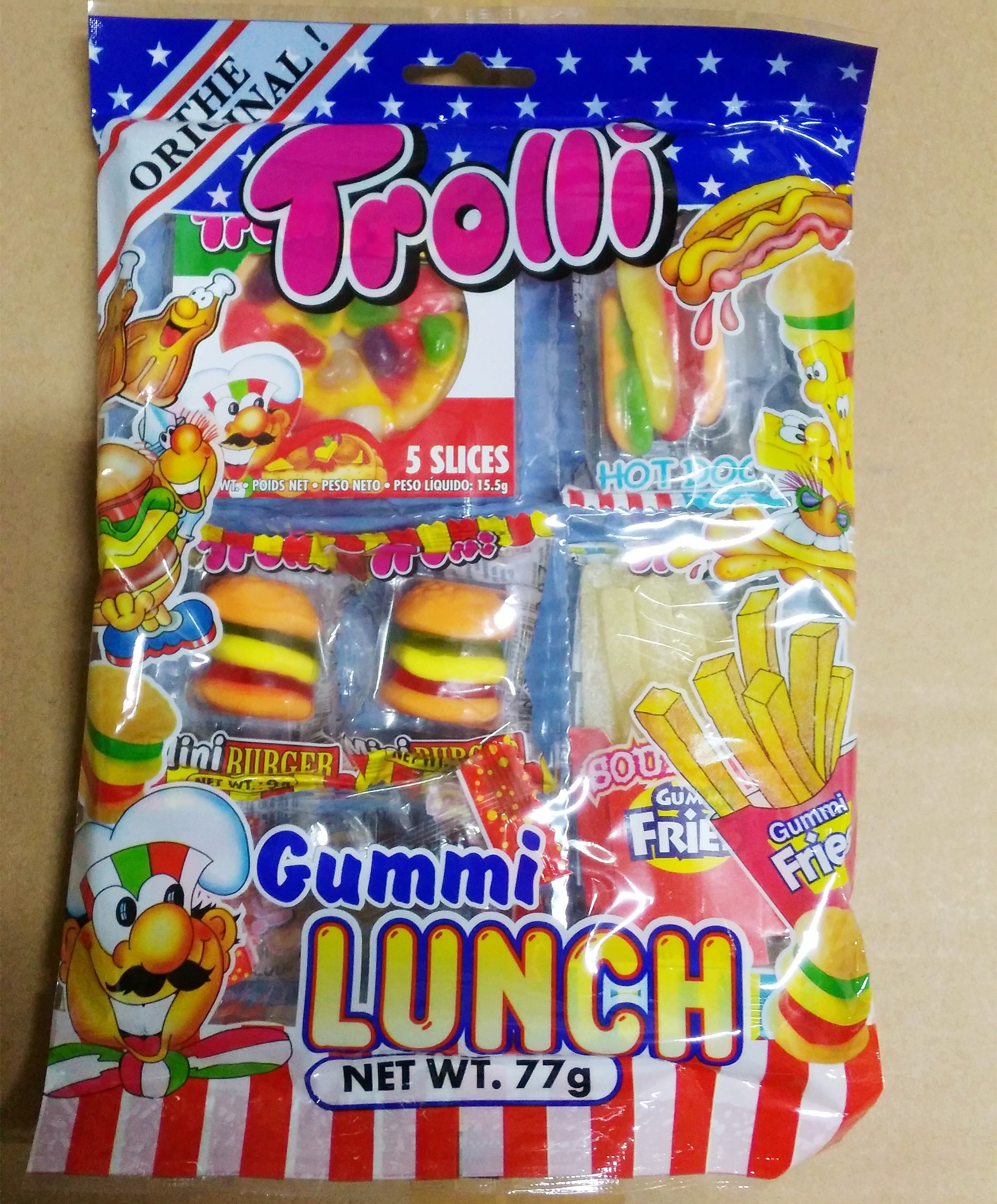 包邮 香港代购 德国trolli/口力 汉堡包橡皮糖/汉堡包套餐软qq糖