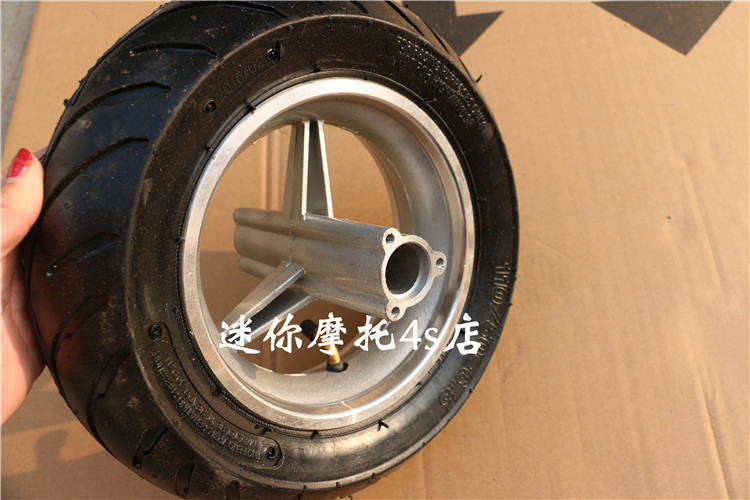 迷你摩托车配件49cc小跑车内外轮胎 轮毂钢圈110-50-6