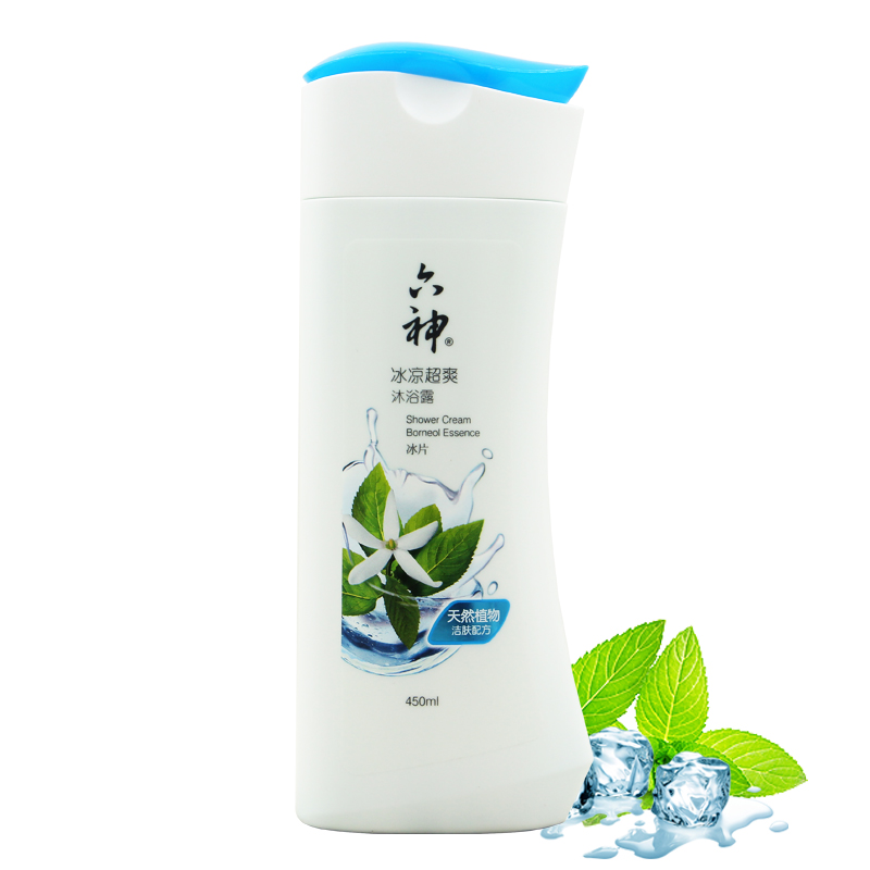 六神沐浴露冰凉超爽(冰片)450ml 清凉祛汗臭沐浴乳