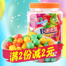 漂亮兔西瓜泡泡糖桶装 约185颗儿童糖果口香糖9080后怀旧零食 缺货