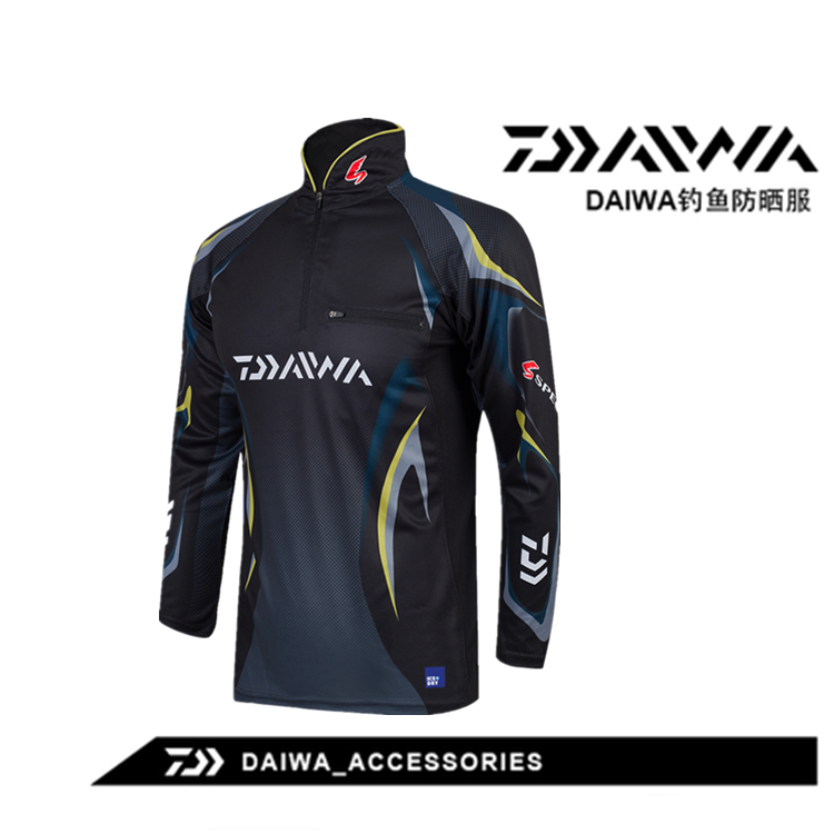 新款特价daiwa 达瓦男钓鱼服防晒服 长袖薄款吸湿排汗