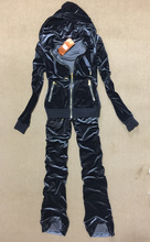 清仓2017春夏秋季长袖休闲韩国金丝绒运动套装女款卫衣开衫服潮