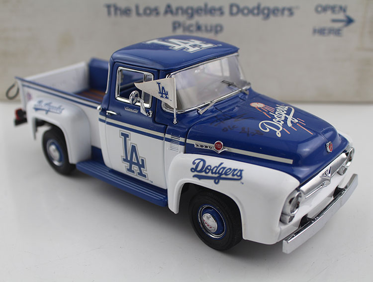 美国mbi 1/24洛杉矶道奇队皮卡球队1956 f-100运输车模型合金车模