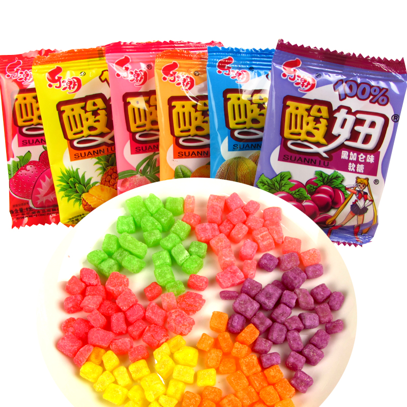 包邮乐潮酸妞软糖120袋 怀旧童年小时候的零食8090后经典小吃