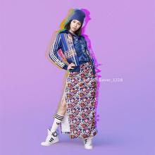 开叉半身长裙 AY6898 巴西民族舞 FARM 专柜正品 adidas三叶草