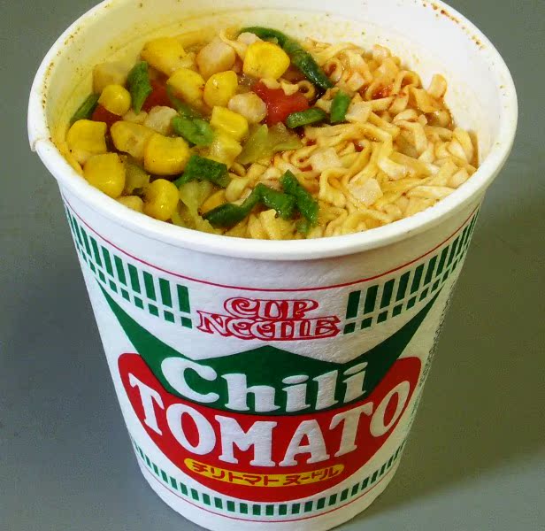 日本进口食品 日清 开杯乐 合味道 智利番茄味杯面方便面速食泡面