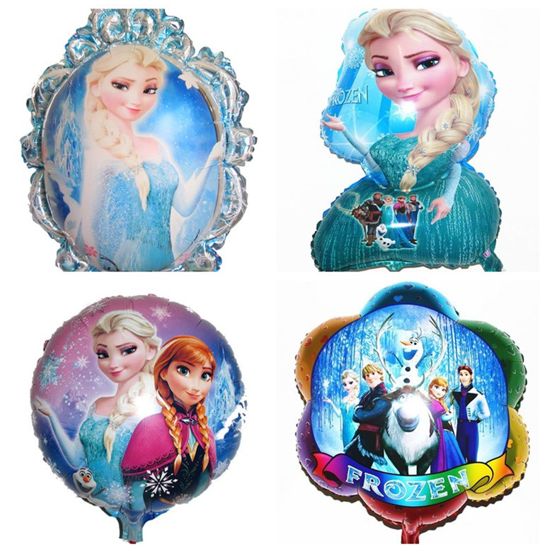 frozen冰雪奇缘公主爱莎安娜雪花雪宝铝箔氢气球冰雪女王铝膜气球