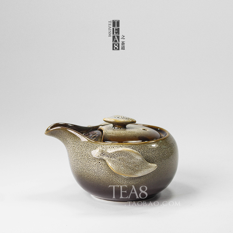 正品窑变兔毫釉手抓壶钧釉天目釉双耳壶小茶壶 钧瓷钧窑功夫茶具
