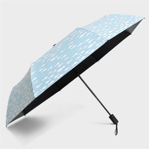 简约小清新黑胶晴雨伞