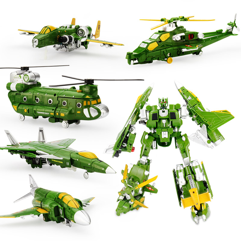 男孩变形玩具金刚合金变形战机大号战斗机直升飞机机器人儿童模型