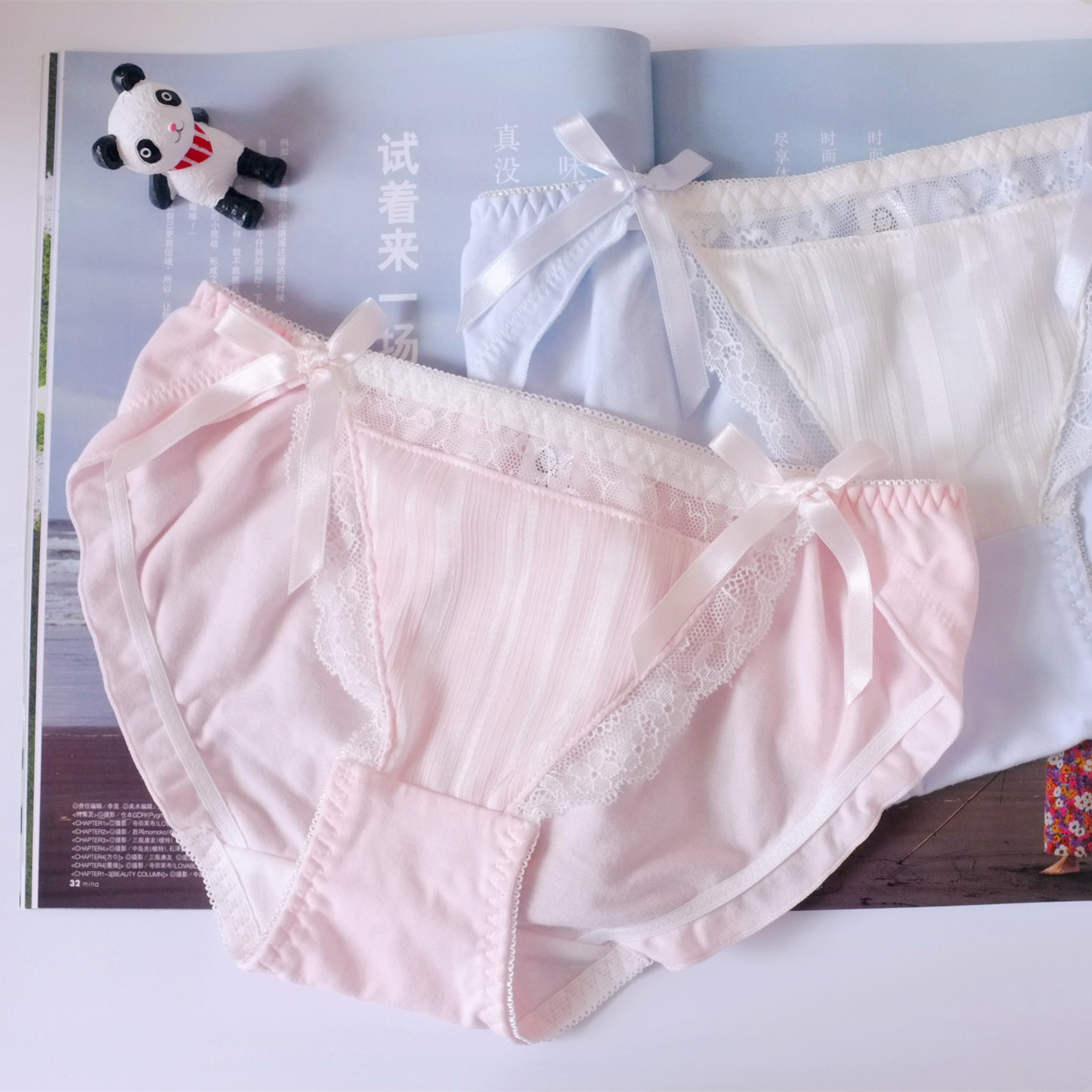 夏天新款内裤少女可爱蝴蝶结小清新舒适三角底