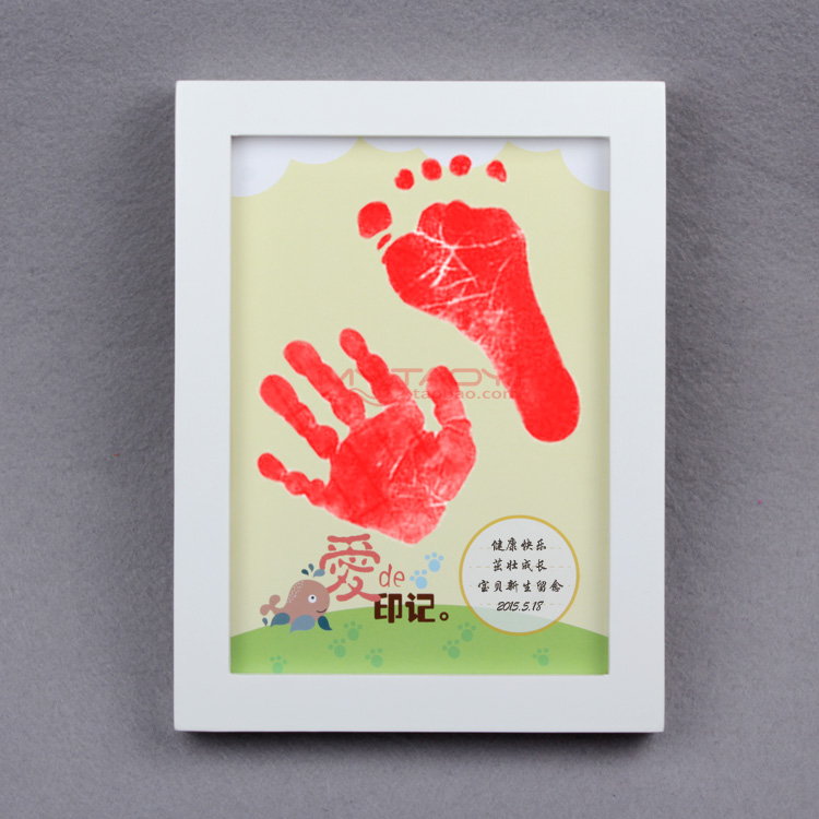 宝宝手印水洗印台环保无毒 婴儿手脚印纪念品印台 多色可选 特价