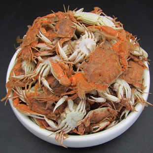 海鲜干货 小梭子蟹250g 油炸爆炒火锅底料 母蟹带蟹黄膏海蟹红膏