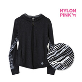卫衣女士外套 新款 进口NYLON 运动服连帽防晒长袖 PINK正品 韩国代购