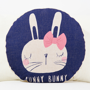 可爱卡通棉麻抱枕