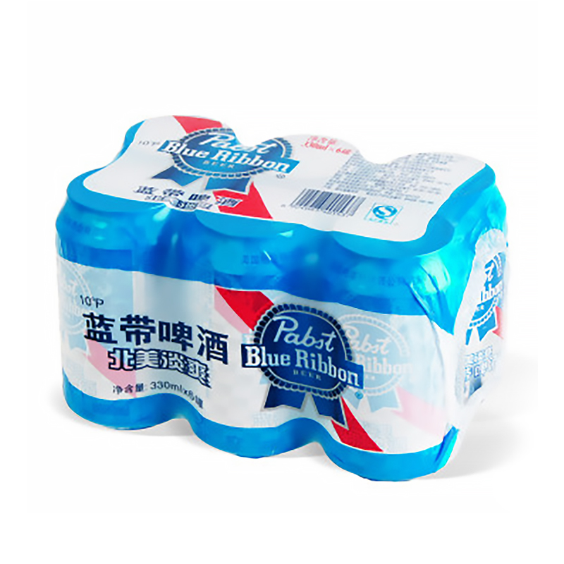 【天猫超市】blue ribbon/蓝带啤酒 北美淡爽330ml*6*