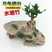 乌龟晒台龟缸欢乐谷宠物晒背爬台草龟巴西龟水龟爬坡龟缸造景特卖