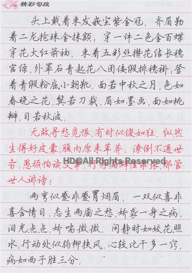 练字用书字帖钢笔铅笔硬笔书法临摹描红吴玉生书写练习册高中生行楷