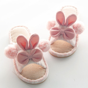 可爱棉麻卡通拖鞋