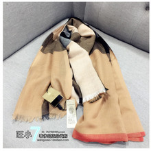 意大利正品BURBERRY/博柏利格纹羊绒围巾丝巾 40041961国内现货