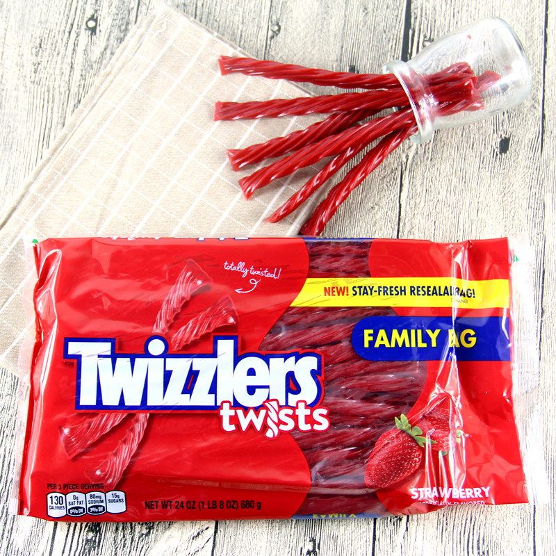 美国 多滋乐twizzlers草莓酸甜夹心彩虹樱桃混合水果扭扭糖怪味糖