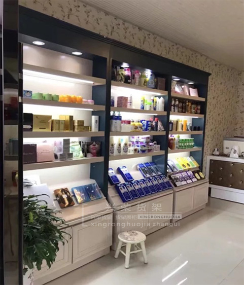 化妆品玻璃展示柜美容院产品展柜理发店货架陈列柜美甲定做展柜